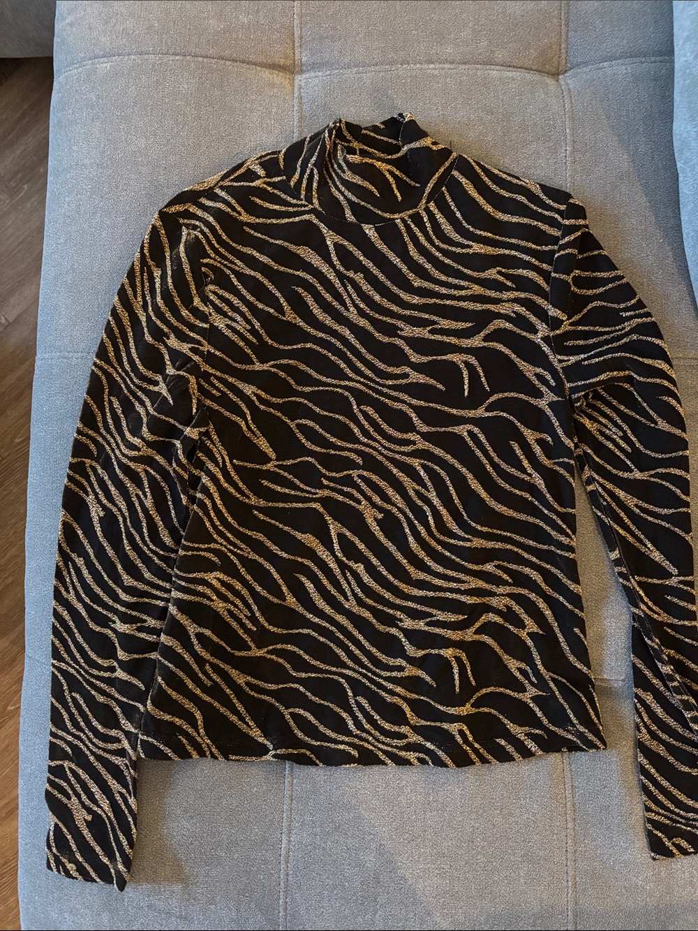 Steve Madden sheer mock neck top